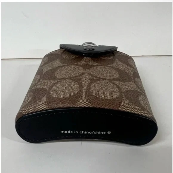 Coach Brown Monogram Flask Holder